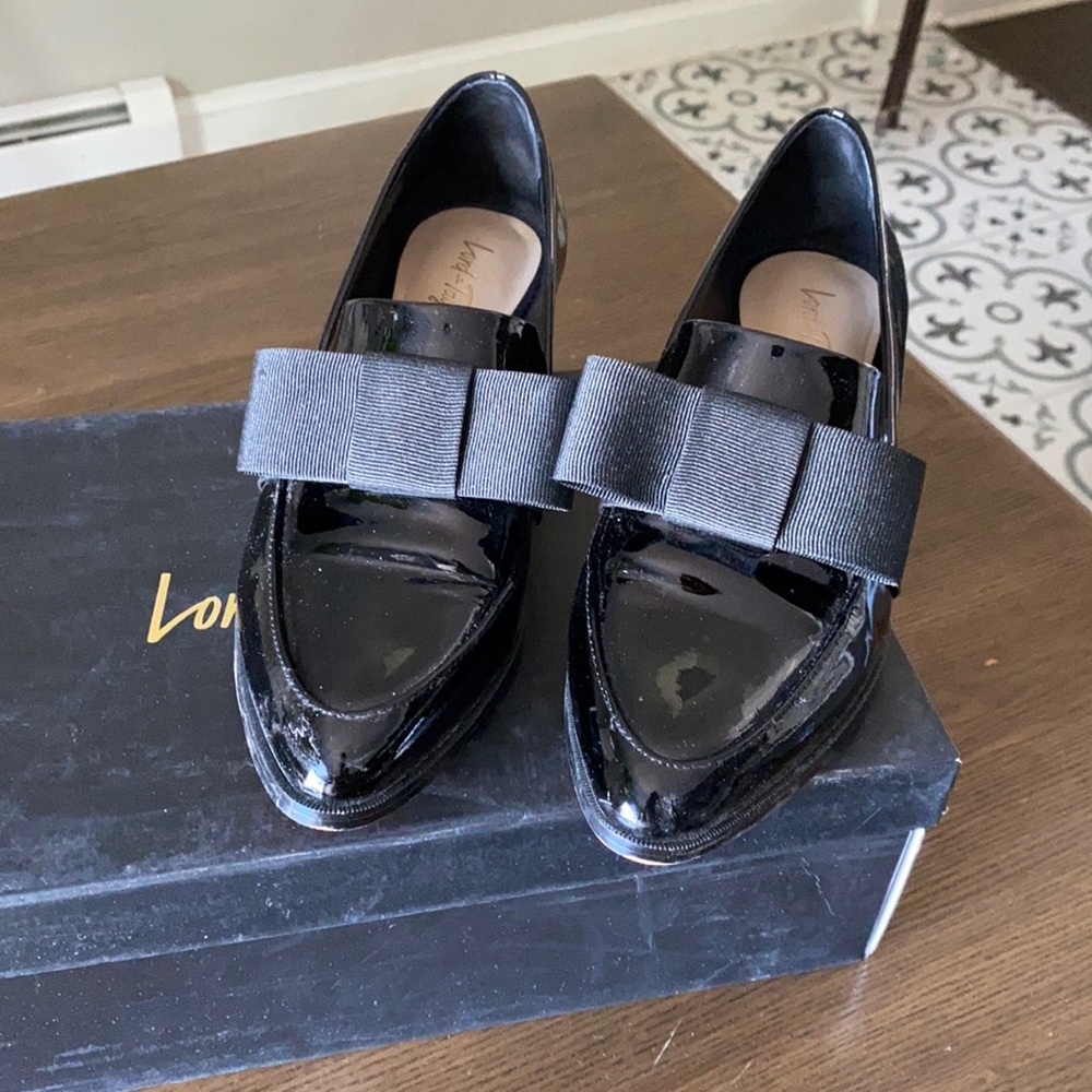 Patent leather loafers